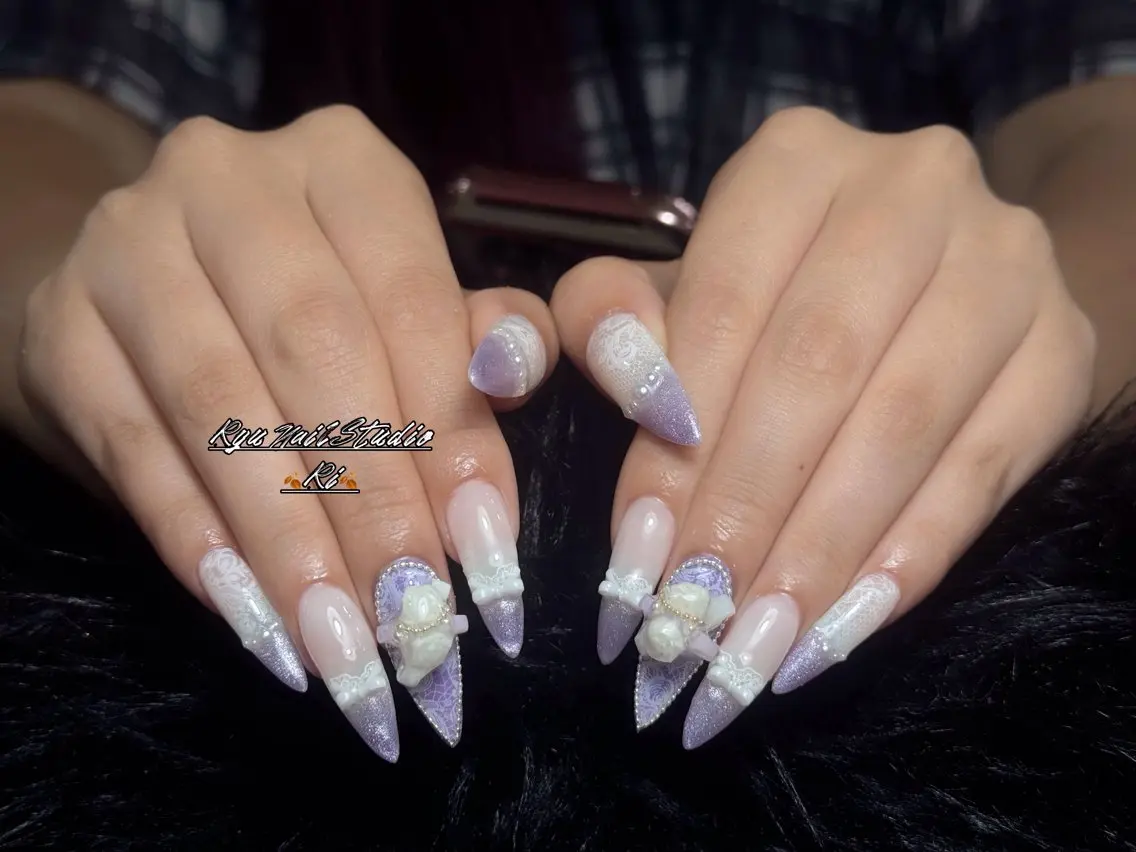 ネイル アートネイル ジェルネイル グラデーション マグネットネイル ニュアンスネイル ハンドネイル Ryu Nail Studioのネイルデザイン