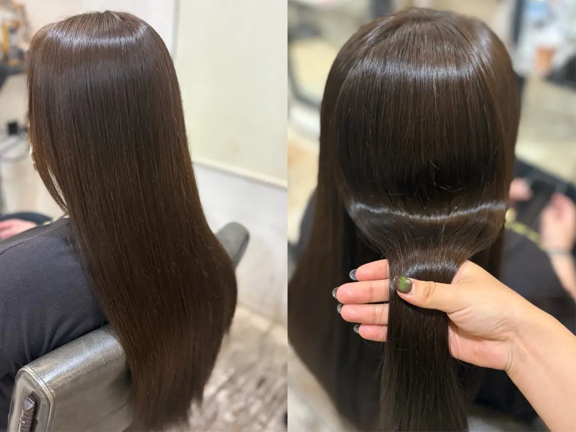 ロング トリートメント ヘアカラー 岡 茉梨花のヘアスタイル
