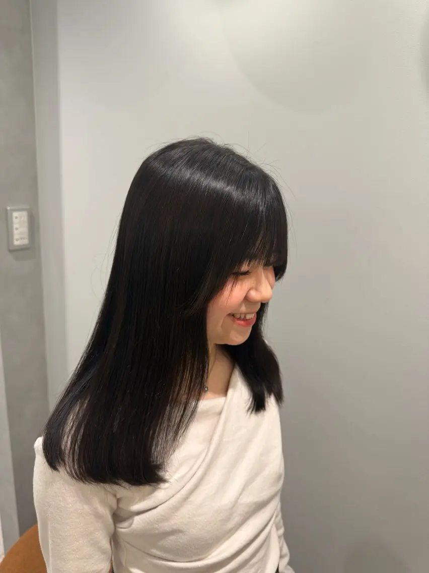 ミディアム カット ヘアカラー トリートメント ヘッドスパ ·̩͙꒰ঌ miku 𓂃 𓈒𓏸 ໒꒱のヘアスタイル