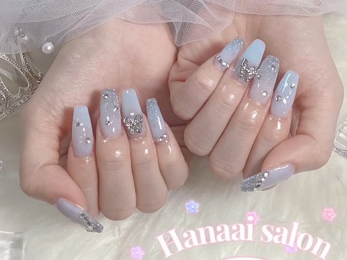 セミロング ハンドネイル Hanaai Salon新大久保店のネイルデザイン