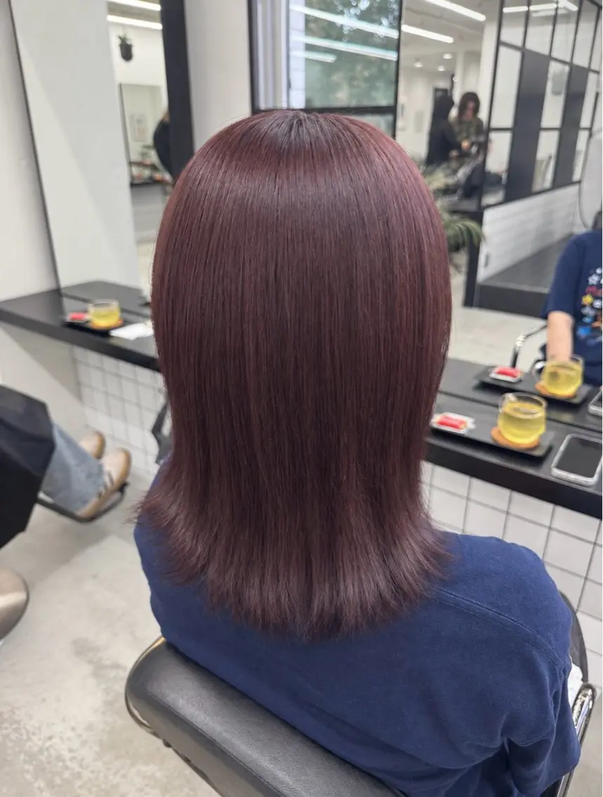 ミディアム カラー ラベンダーカラー レッドカラー ヘアカラー 🩵しの🩵 JILLSTUDIOのヘアスタイル