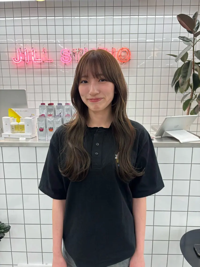 セミロング カラー ヘアアレンジ ヘアカラー トリートメント 夕羽夢🍓矢場/ JILLSTUDIOのヘアスタイル