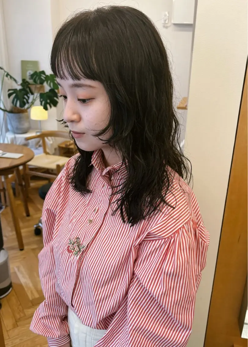 セミロング カラー パーマ レイヤーカット カット ヘアカラー トリートメント 西山 紗耶香🪽 透明感カラー/ボブのヘアスタイル