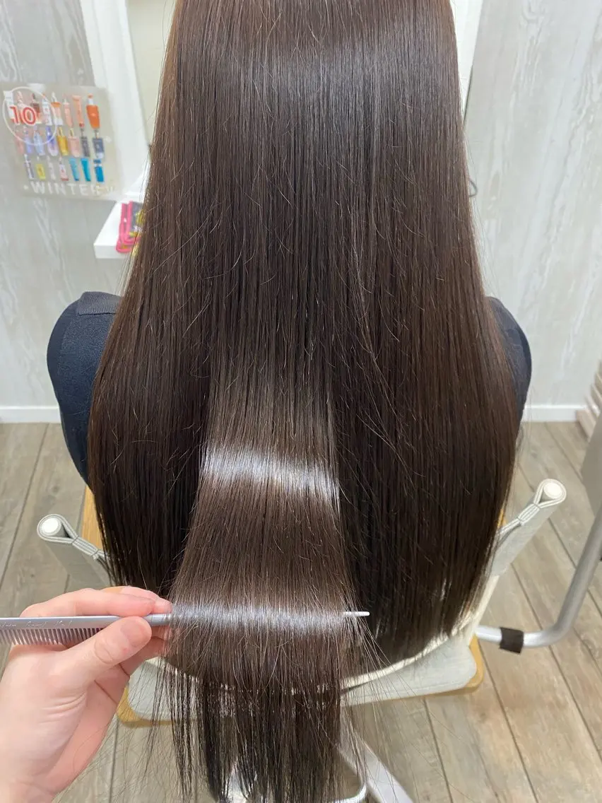 ロング カラー ヘアカラー トリートメント THETAふじみ野 野宮のヘアスタイル