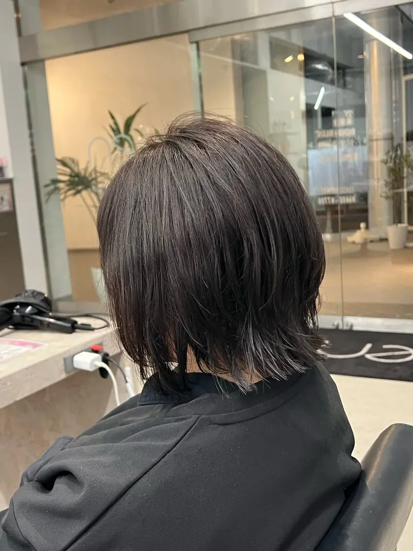 ミディアム ボブレイヤー ボブ レイヤーカット 小松崎 翔太のヘアスタイル