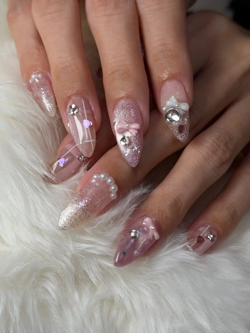 セミロング ハンドネイル Latte Nail 十三のネイルデザイン