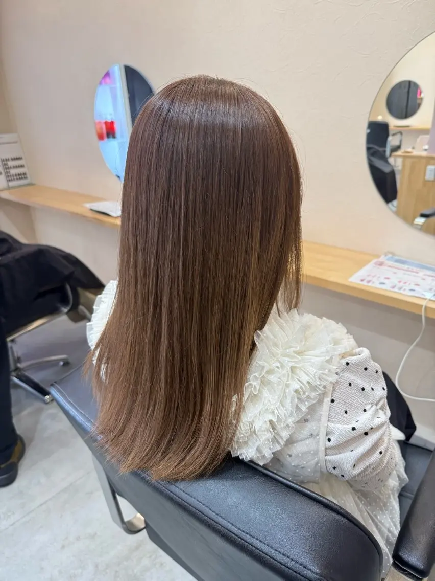セミロング カット ヘアカラー トリートメント 🍒透明感カラー /ダブルカラー🍒のヘアスタイル