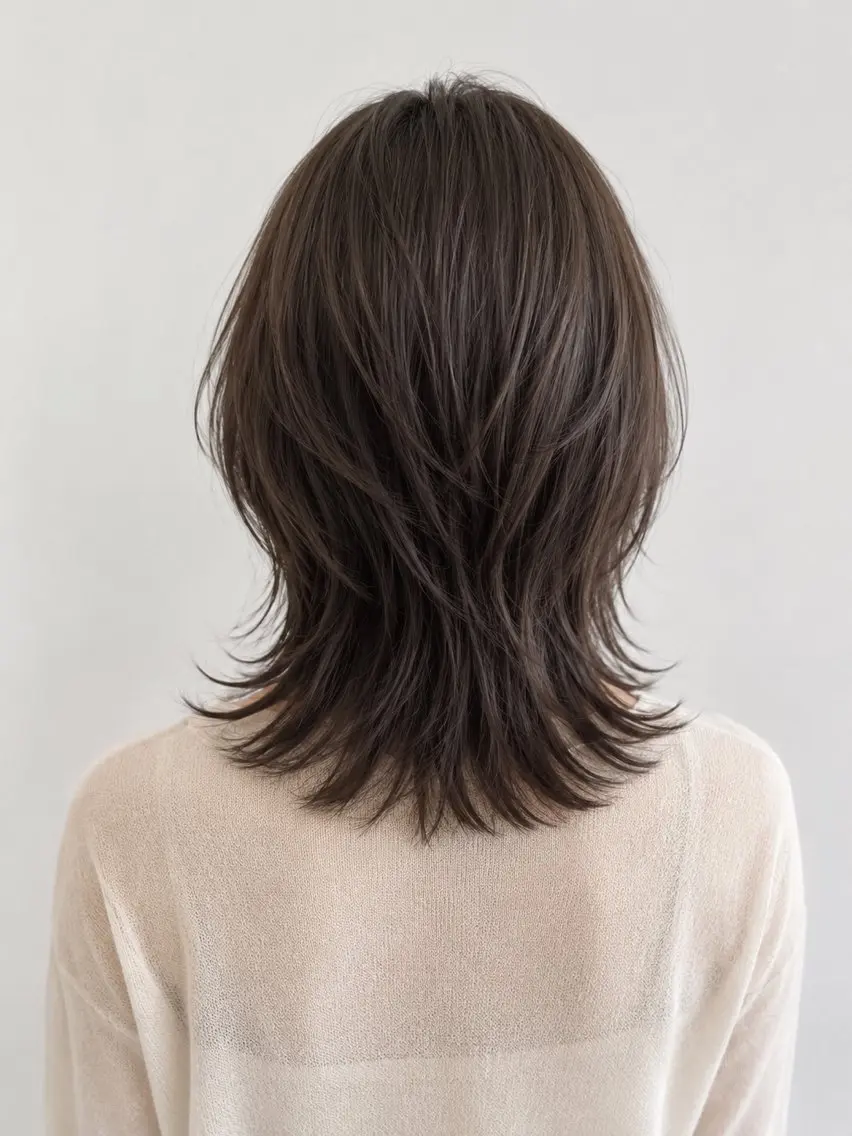 ミディアム カラー ブラウンカラー 透明感カラー くびれヘア 顔まわりレイヤー 韓国風ヘア カット ヘアカラー トリートメント ヘッドスパ 久木原 ゆりのヘアスタイル