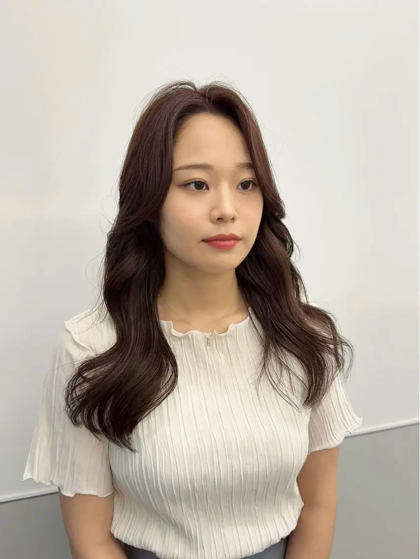 ロング 韓国風ヘア レイヤーカット トリートメント ワンホンヘア カット ヘアカラー トリートメント 韓国ヘア🇰🇷 スズキのヘアスタイル