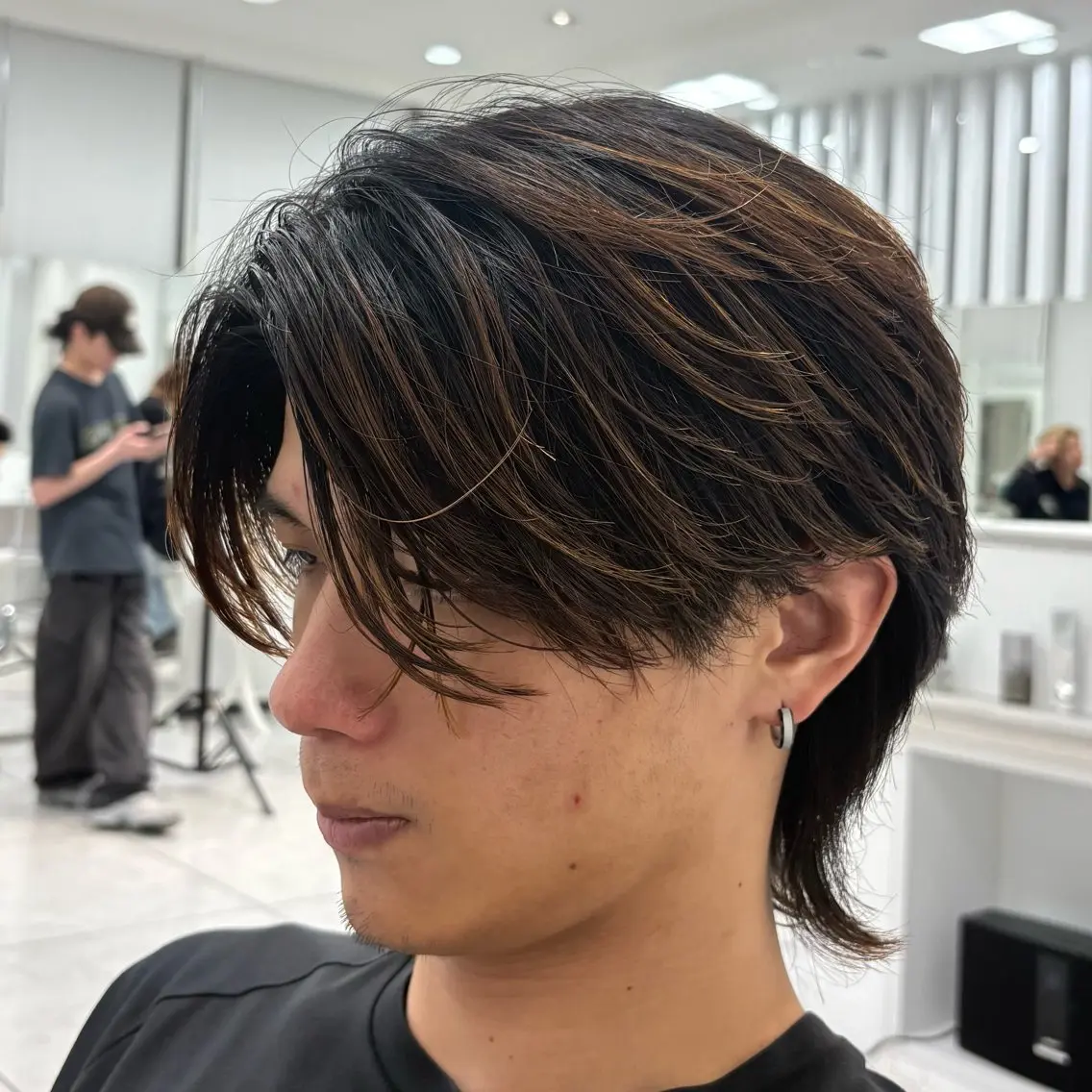 ショート カラー パーマ ヘアアレンジ メンズ ニュアンスパーマ カット パーマ 水谷 璃温のヘアスタイル