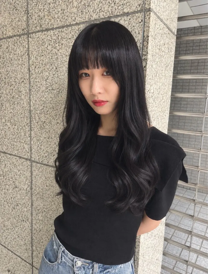 ロング シール+ちび編み込み エクステ/梅田のヘアスタイル