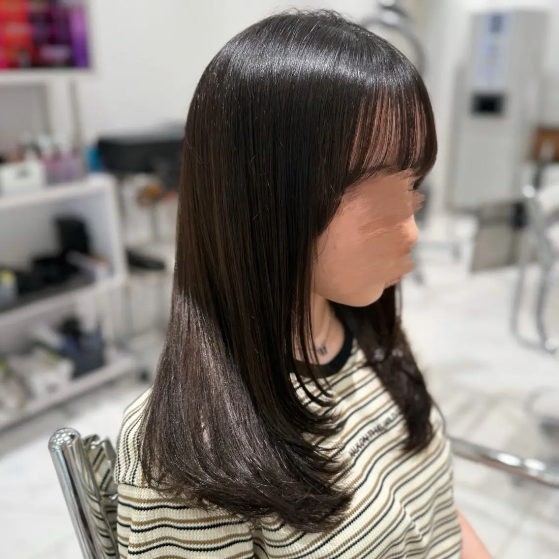 セミロング レイヤーカット カット ヘアカラー 韓国スタイル🇰🇷 児島葉月のヘアスタイル