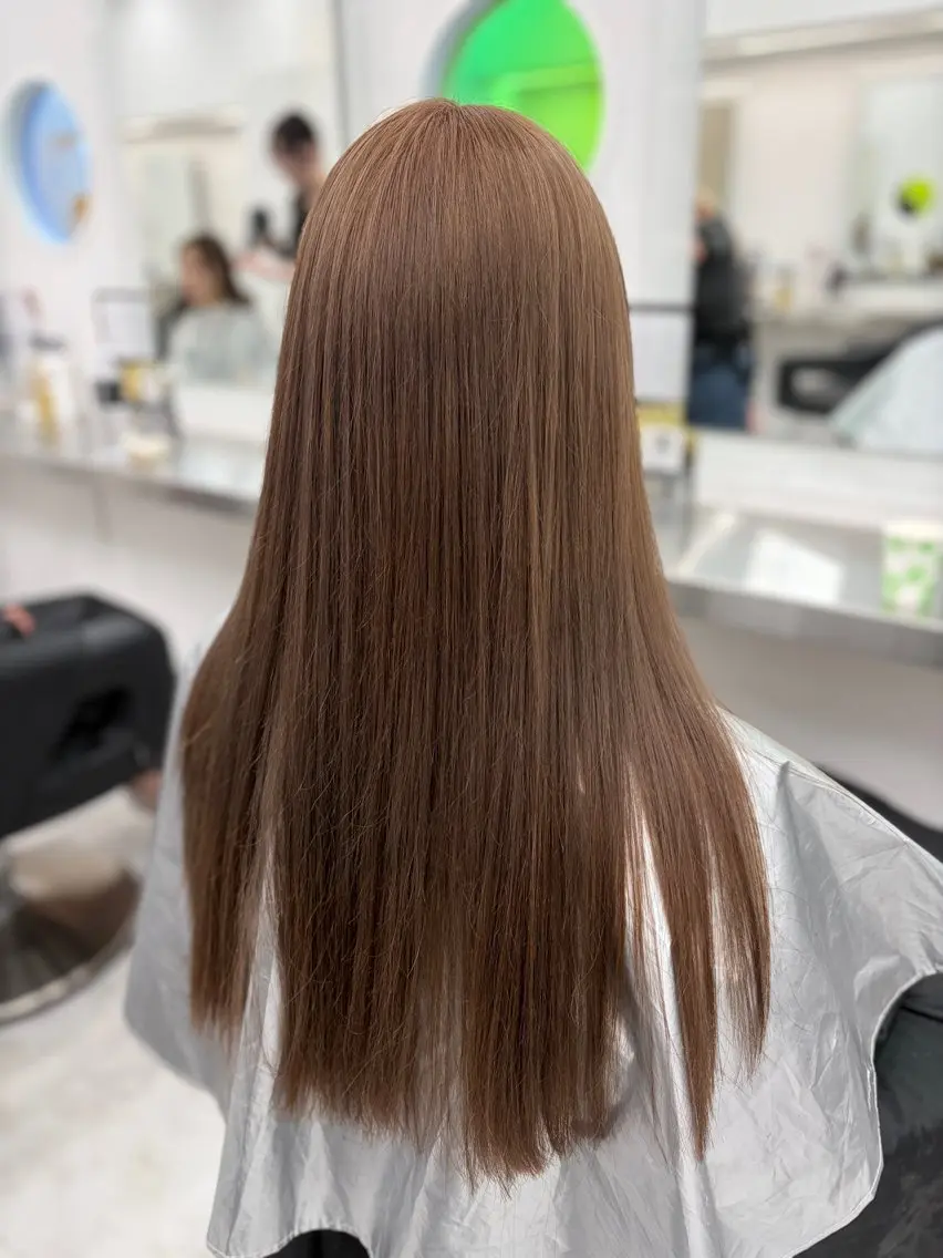 ロング ヘアカラー ヘアセット 艶髪ハイトーンカラー 渋谷🎀ririkaのヘアスタイル