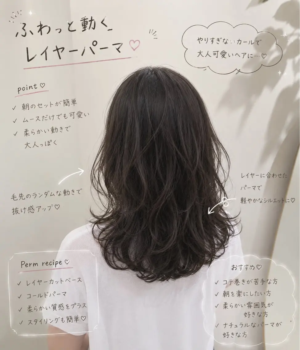 【自然乾燥で仕上がる✨】カット➕パーマの写真