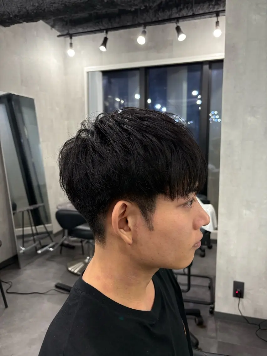 ショート メンズカット ブリー チリタッチ、マッシュのヘアスタイル
