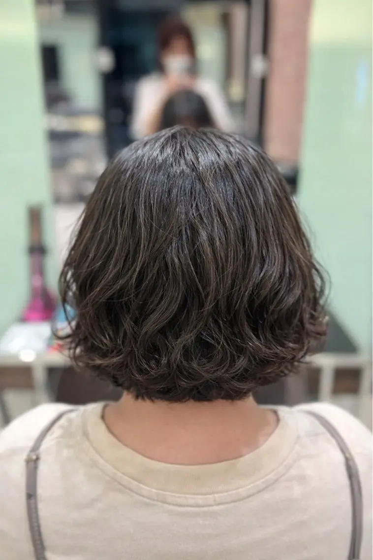 ショート パーマ カット パーマ ボブ・ショート 🌻Yurinaのヘアスタイル