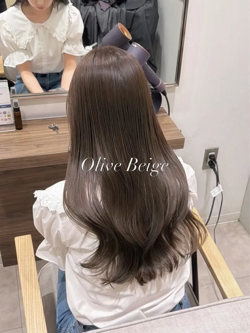 ロング カット ヘアカラー トリートメント 赤み消し透明感半個室 マンツーマン宮脇滉平のヘアスタイル