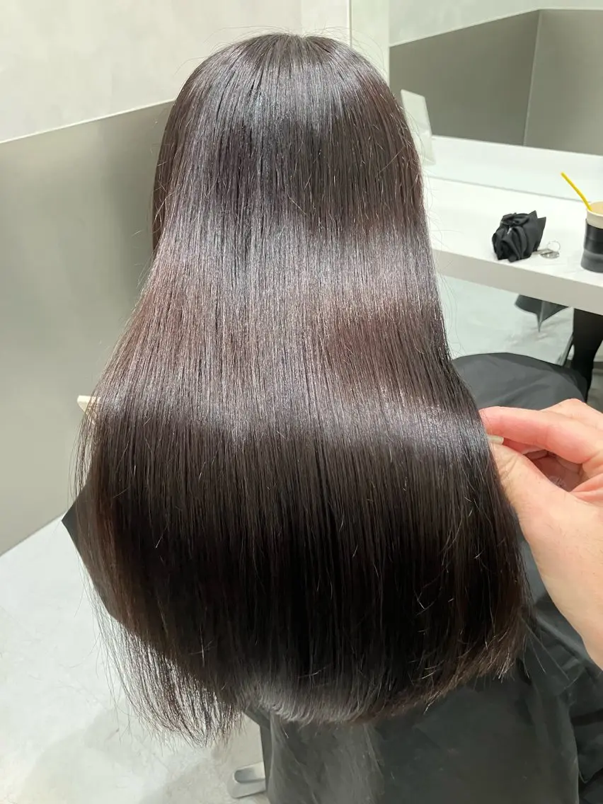 ロング カラー カット ヘアカラー トリートメント 💖ブリーチなし透明 感💖ASAHIのヘアスタイル