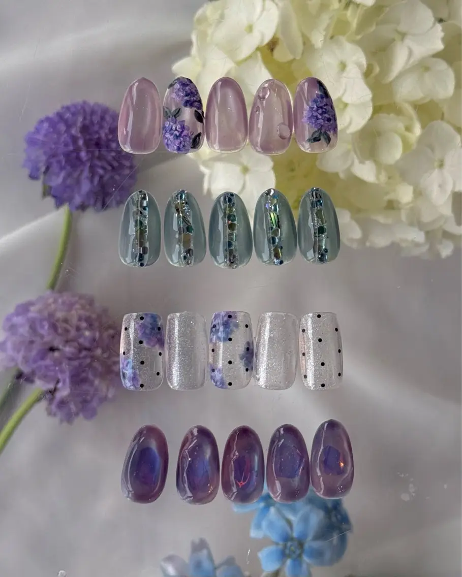 ☂️梅雨☂️Nail Art B🐌🫧（オフなし）の写真