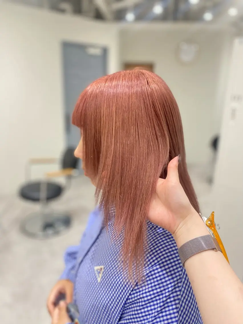 ミディアム カラー ヘアアレンジ ベージュカラー ヘアカラー ボブ /ニュアンス/ satomi🧸💖のヘアスタイル