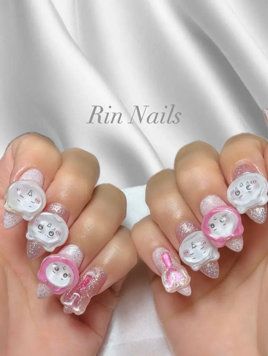 ネイル アートネイル 長さ出し 持ち込み Rin Nails Osakaのネイルデザイン