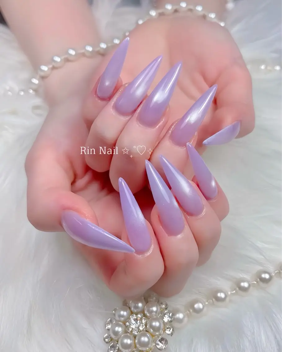 ネイル オーロラネイル チークネイル 桜ネイル クリアネイル ドット ハンドネイル Rin Nail Shinokuboのネイルデザイン