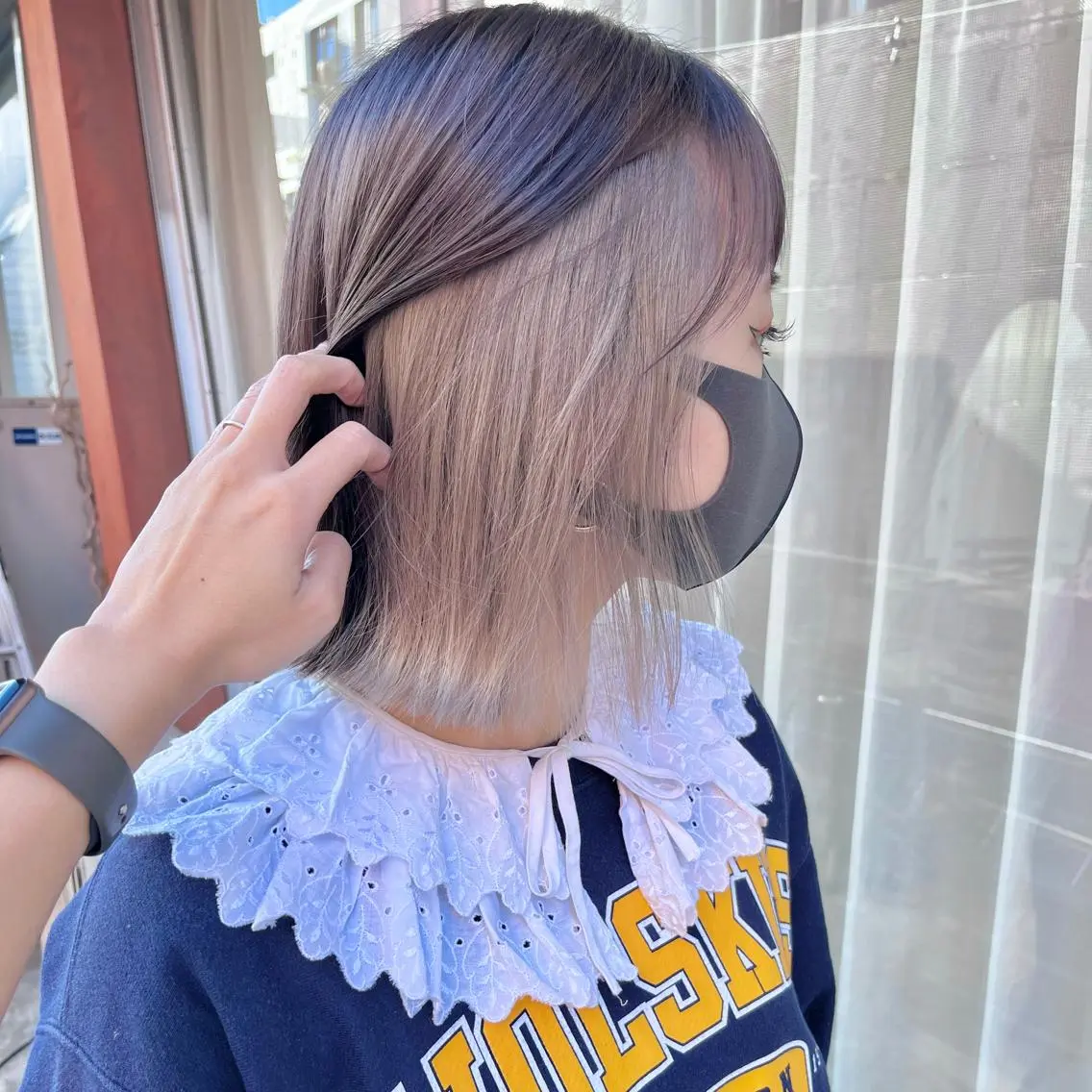 ミディアム カラー ヘアカラー トリートメント 堺 鳳 ママ美容師 yukariのヘアスタイル