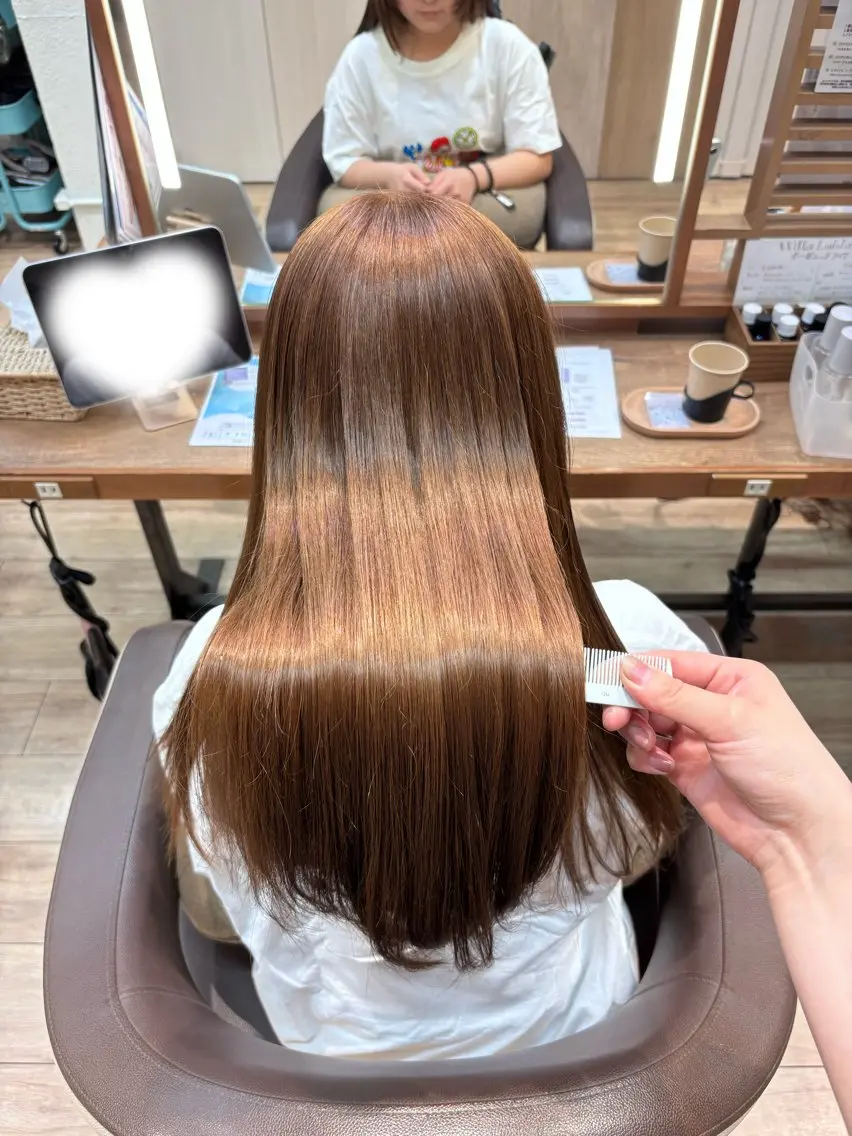 ロング トリートメント ヘアカラー 髪質改善/縮毛矯正 透明感カラー/スバルのヘアスタイル