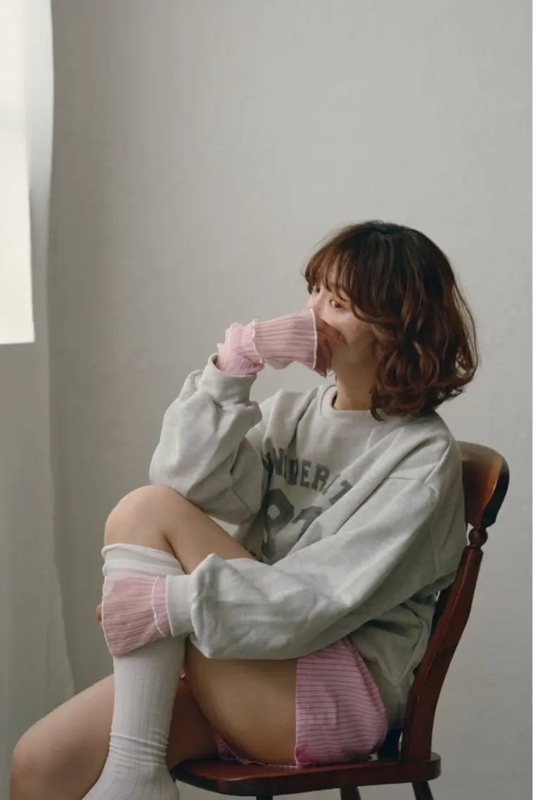 ミディアム カラー ミディアムパーマ 田中 琴鈴のヘアスタイル