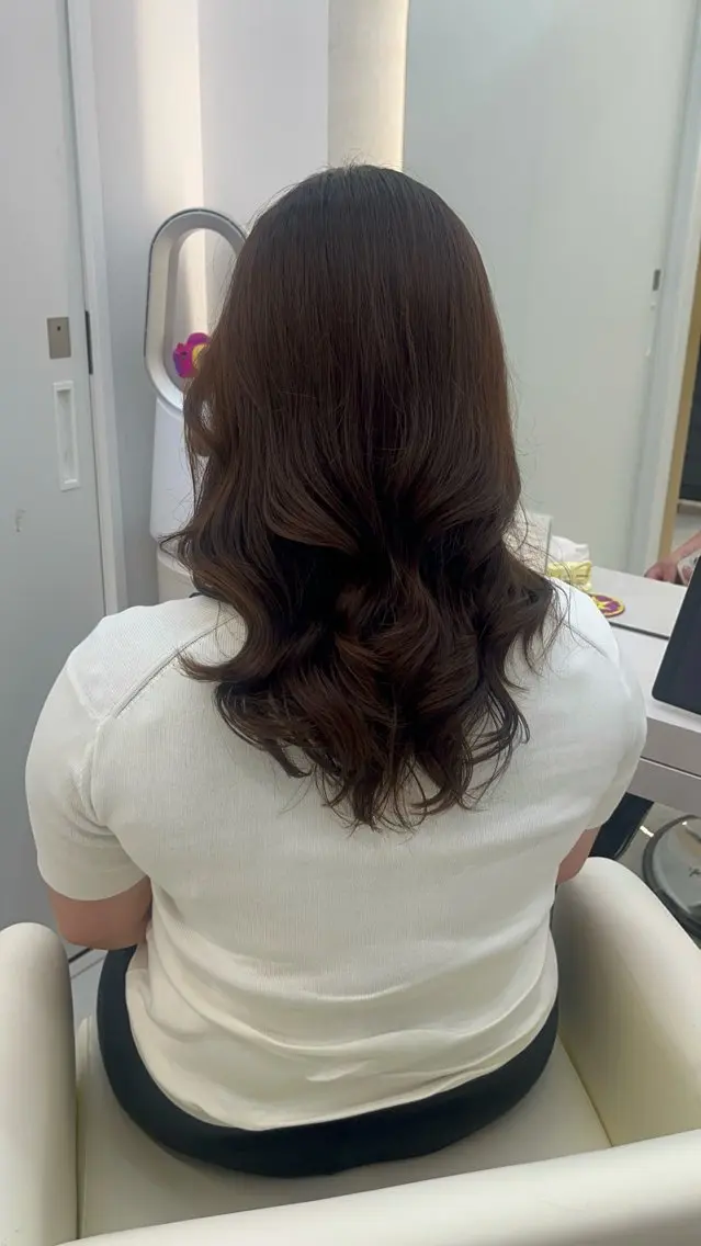 セミロング パーマ カット ヘアカラー パーマ トリートメント 愛されカラー🩷 はるなのヘアスタイル