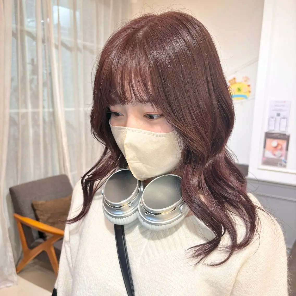 セミロング カラー ラベンダーカラー カット ヘアカラー トリートメント 🫧 nanaco🫧のヘアスタイル