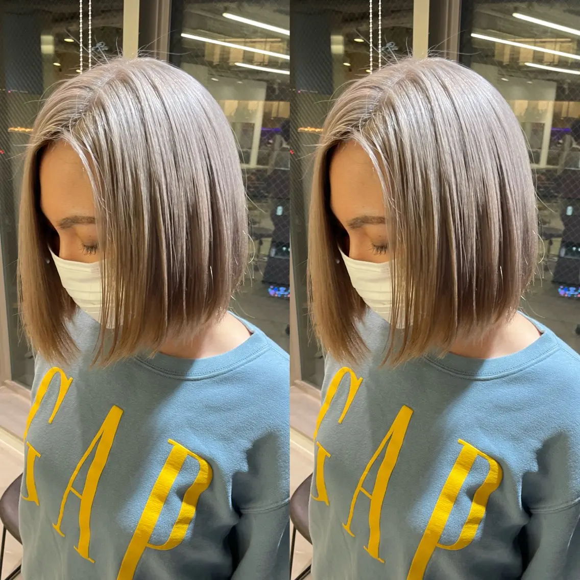 ショート カラー ヘアアレンジ ベージュカラー ホワイトベージュ ヘアカラー トリートメント 🎗秋山勇/ GEAR.代表のヘアスタイル