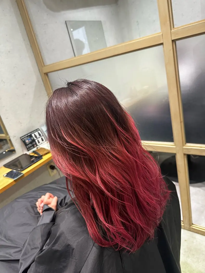 ロング カラー グラデーションカラー カット ヘアカラー トリートメント カリスマになる美容師 💥TOUI💥上野のヘアスタイル