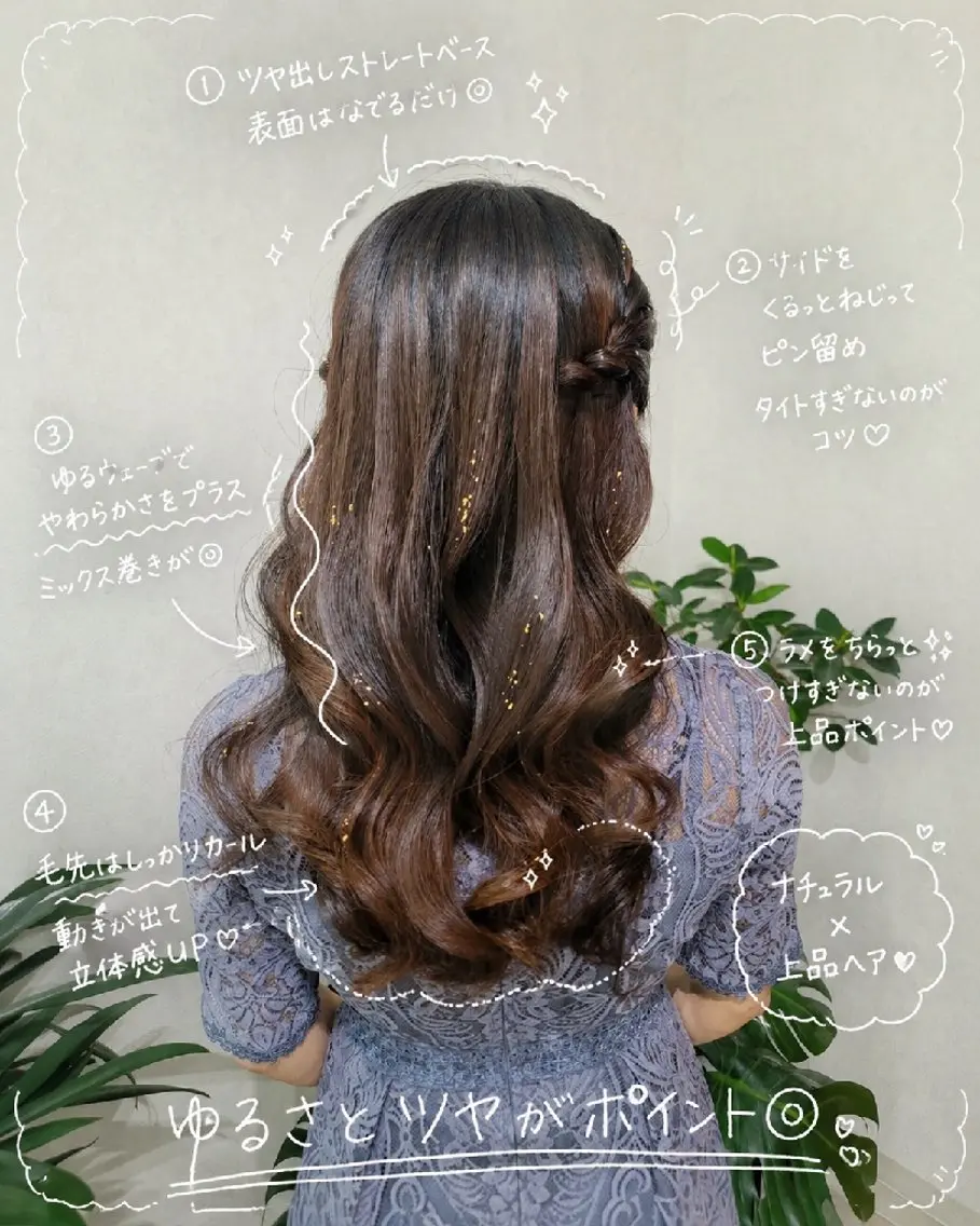 ロング ヘアアレンジ ヘアセット 渥美 寿美翔のヘアスタイル