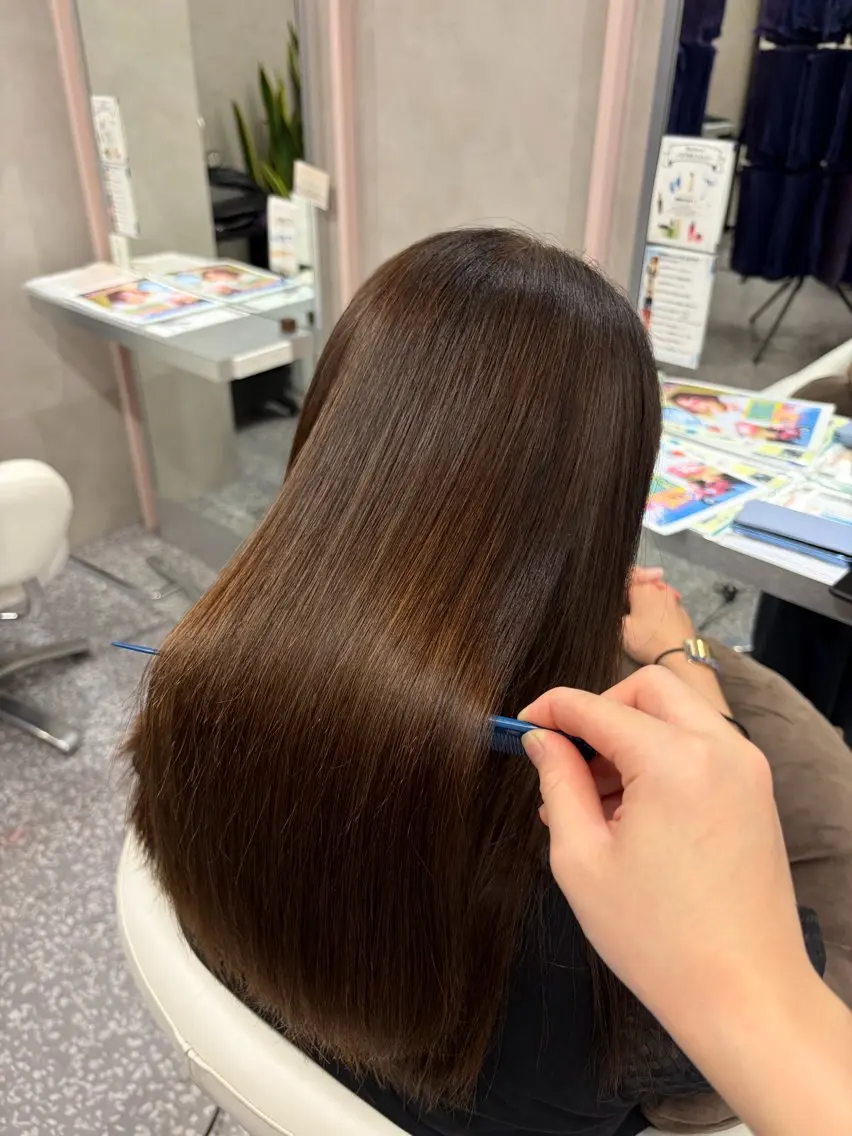 ロング 縮毛矯正 山田 来留未のヘアスタイル