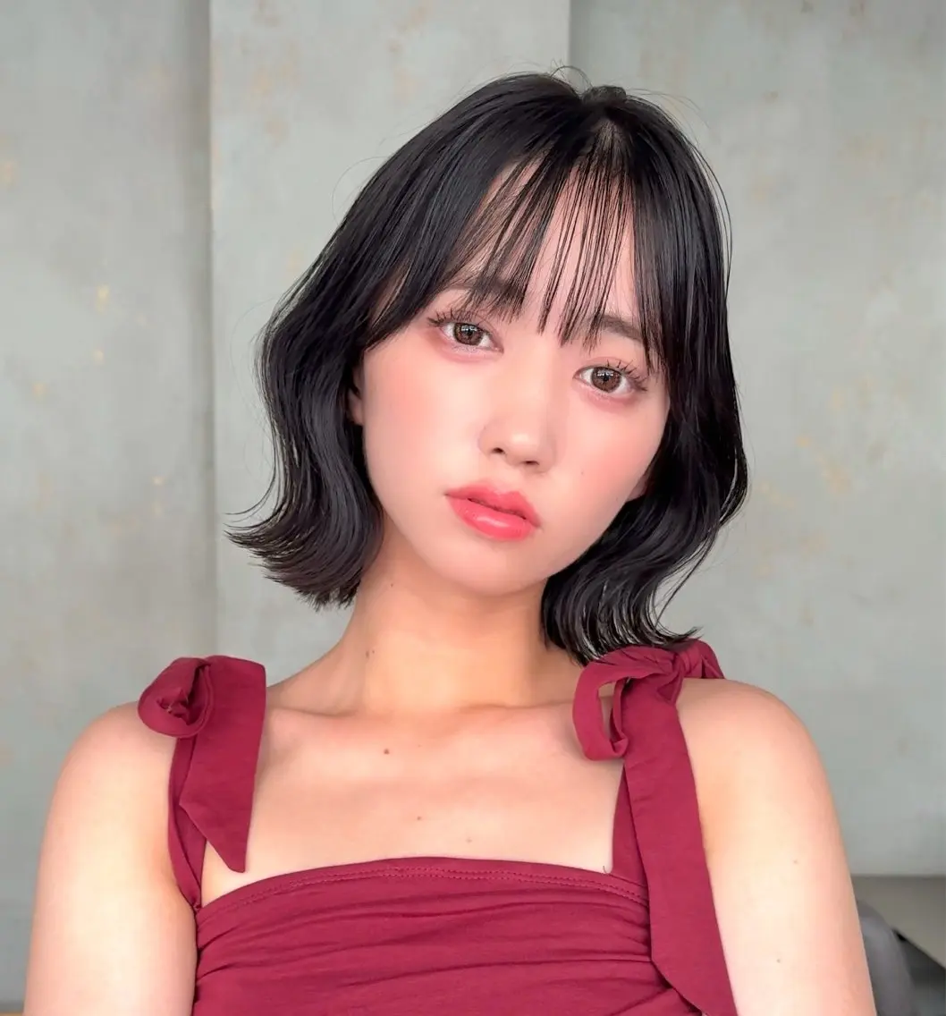 ショート カラー カット ヘアカラー トリートメント 莉乃/縮毛矯正/髪質 改善/艶カラーのヘアスタイル