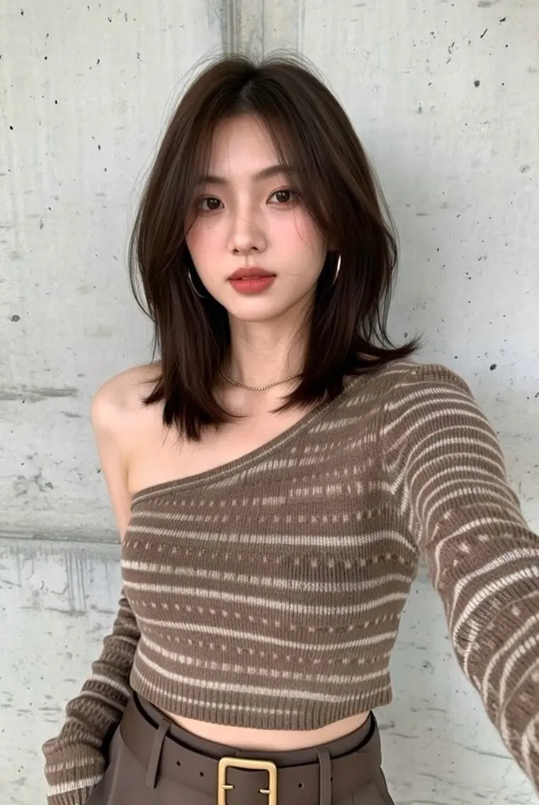 ミディアム カラー カット ヘアカラー トリートメント 鈴木 一貴のヘアスタイル