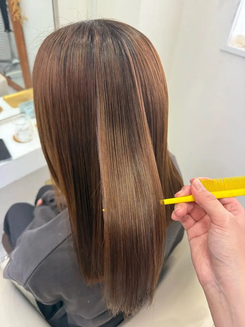 セミロング カット 縮毛矯正 LOMARLIE/ NATUMIのヘアスタイル
