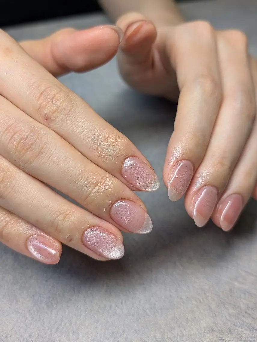 ネイル 氷ネイル・うるうるネイル マグネットネイル ハンドネイル miwa🌿 .fのネイルデザイン
