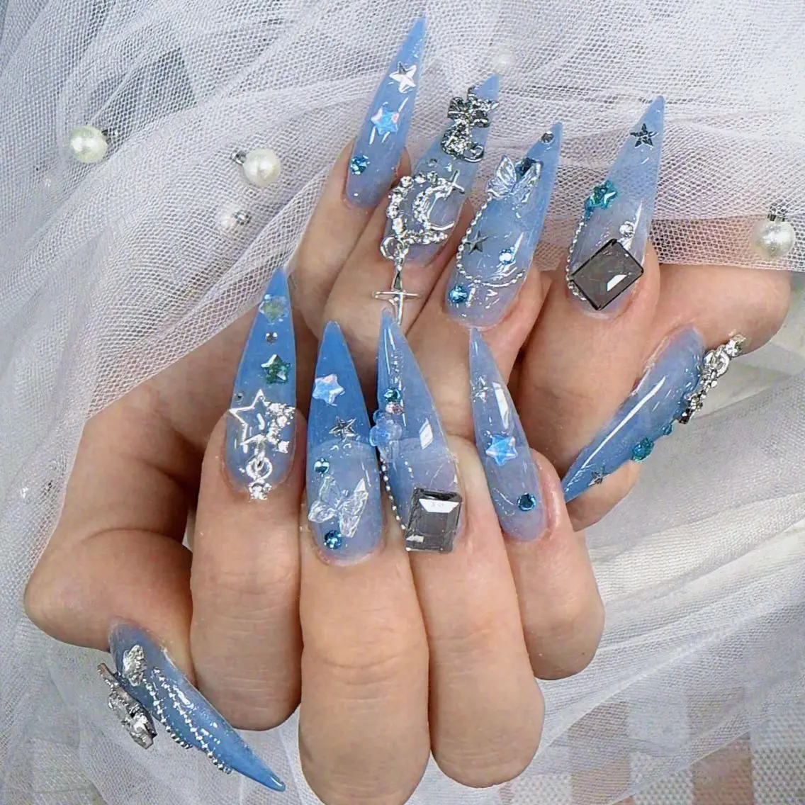 ネイル フットネイル フレンチネイル グラデーション 韓国ネイル ロングネイル ハンドネイル Hani Nail Salonのネイルデザイン