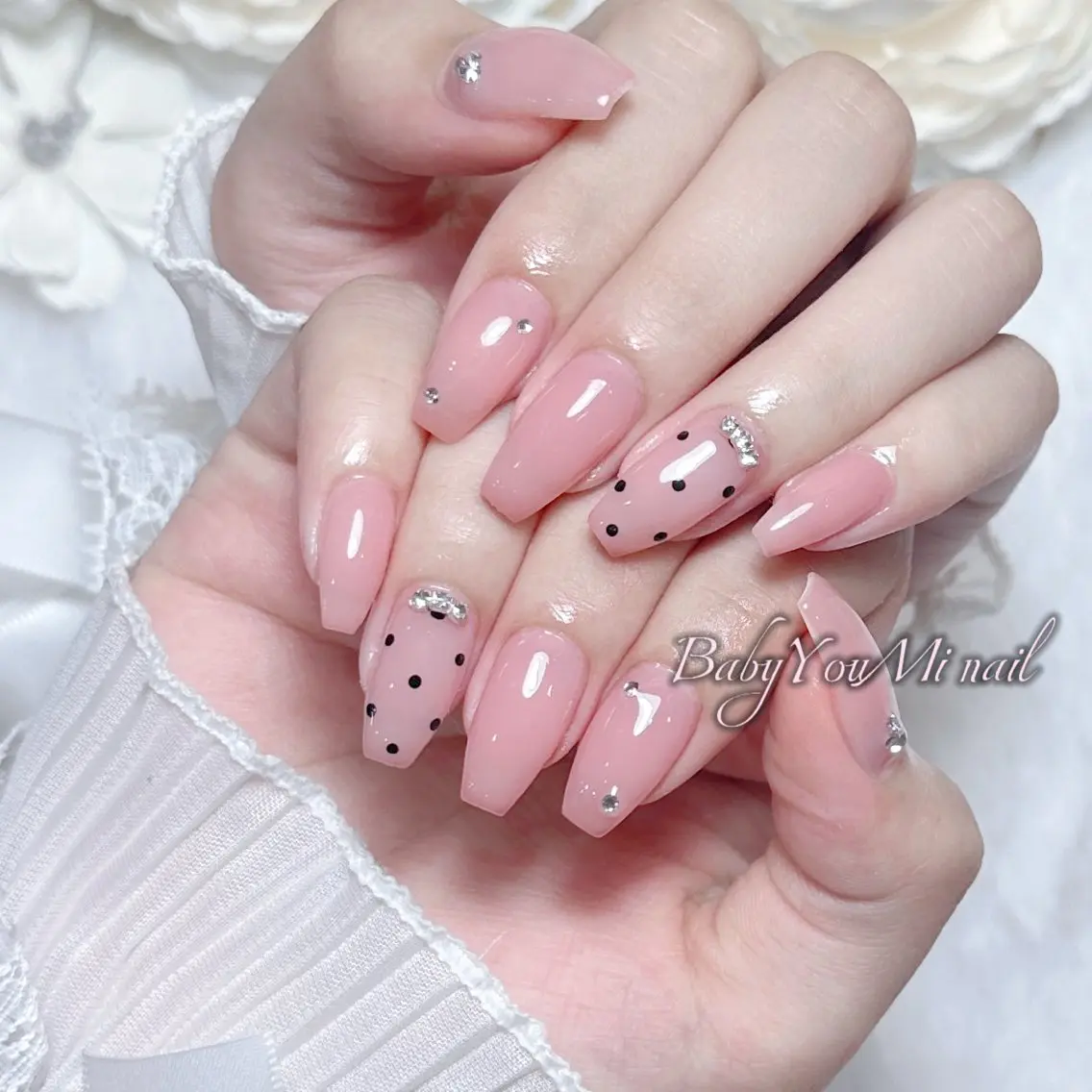 ネイル オーロラネイル チークネイル 成人式 フットネイル フレンチネイル ハンドネイル BabyYouMi nailのネイルデザイン