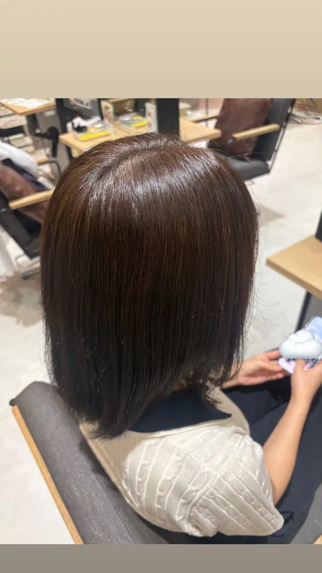 ミディアム カラー ブラウンカラー 透明感カラー トリートメント ヘアカラー rina⟡/川越/ ナチュラルカラー🪽のヘアスタイル