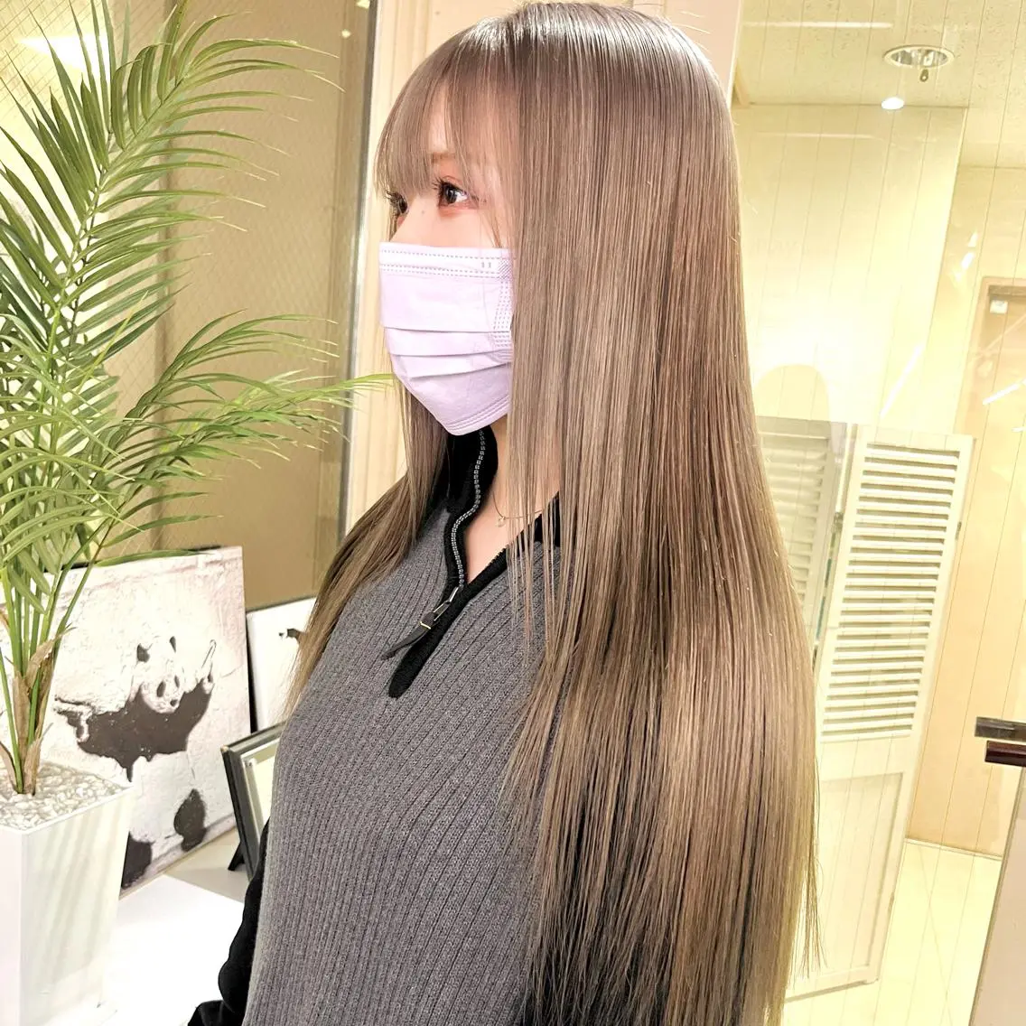 カラー ヘアカラー トリートメント レン🎨ハイトーン× エクステ🎨渋谷のヘアスタイル