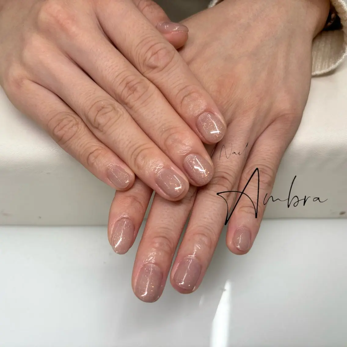 ネイル キラキラネイル ピンク Nail Ambra Fusamiのネイルデザイン