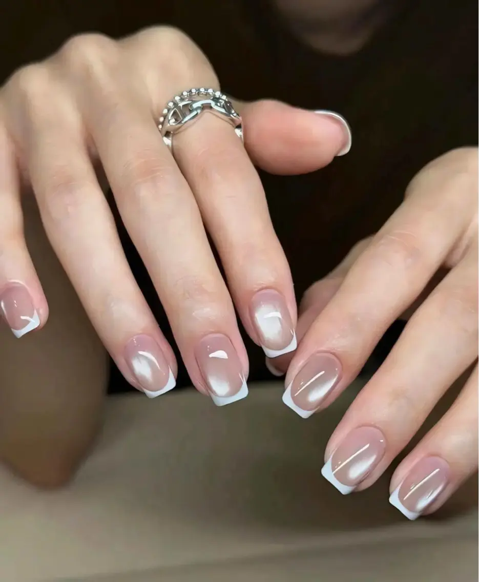 マグネットネイル＋フレンチネイル💅の写真