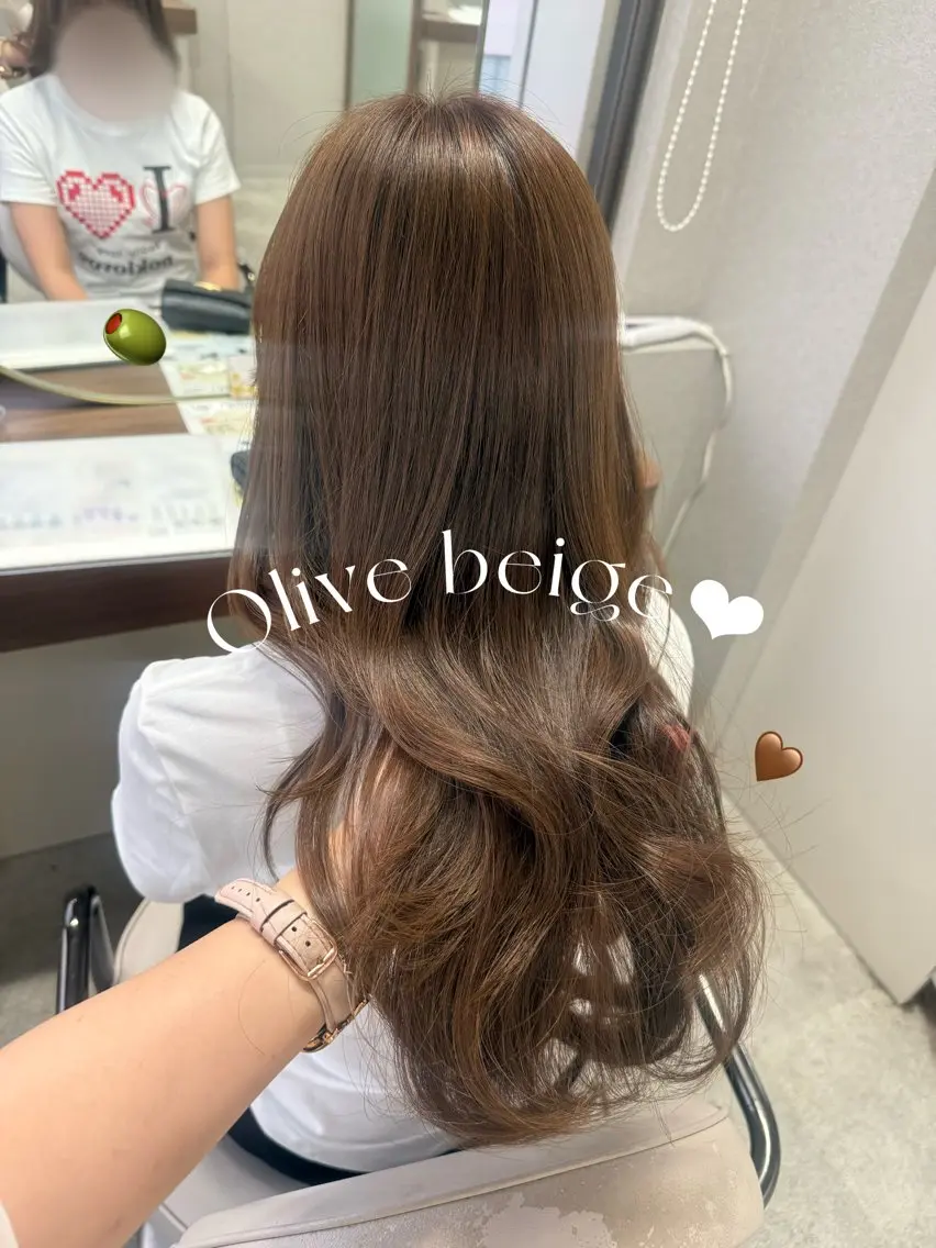 ロング カラー 韓国風ヘア レイヤーカット ヘアカラー トリートメント レイヤーカット /顔周り/和奏︎♪のヘアスタイル
