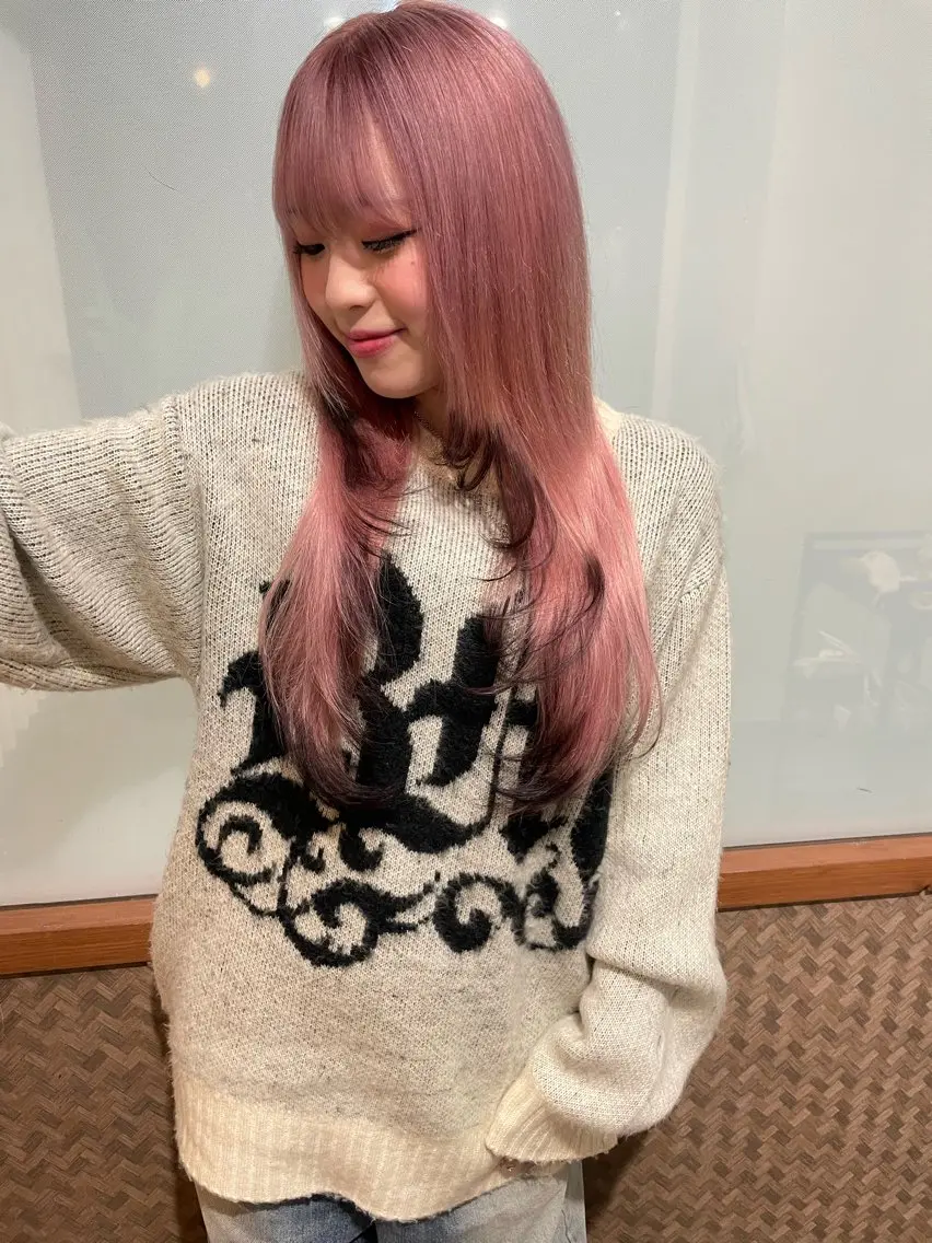 ロング カラー ブリーチ ヘアカラー トリートメント 羽田翔大/ブリーチ/ レイヤー/店長のヘアスタイル