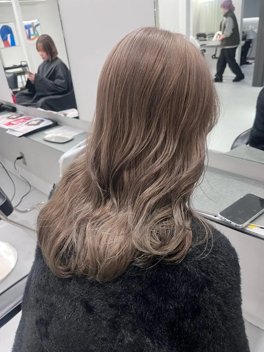 カラー グレージュ ベージュカラー/ 新潟/万代/なお🎀のヘアスタイル