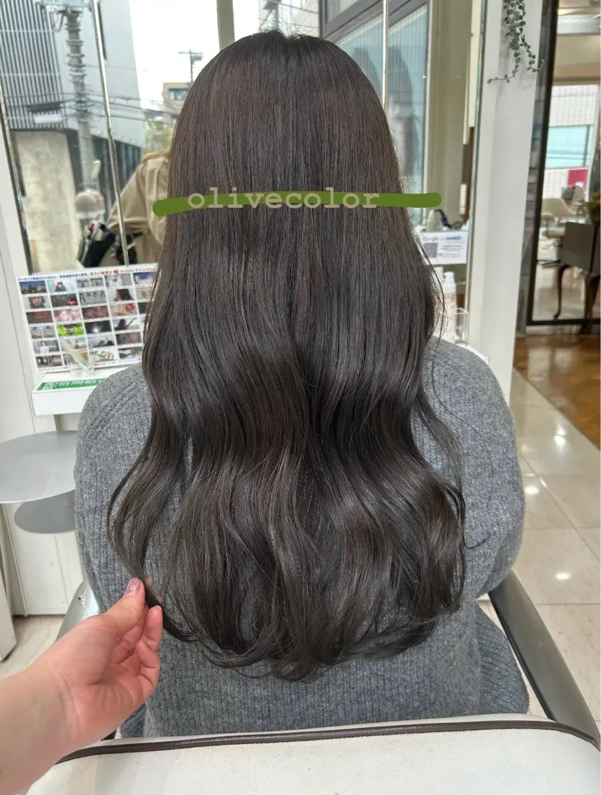 ロング カラー ベージュカラー 透明感カラー ありむらもえ/ 透明感カラーのヘアスタイル