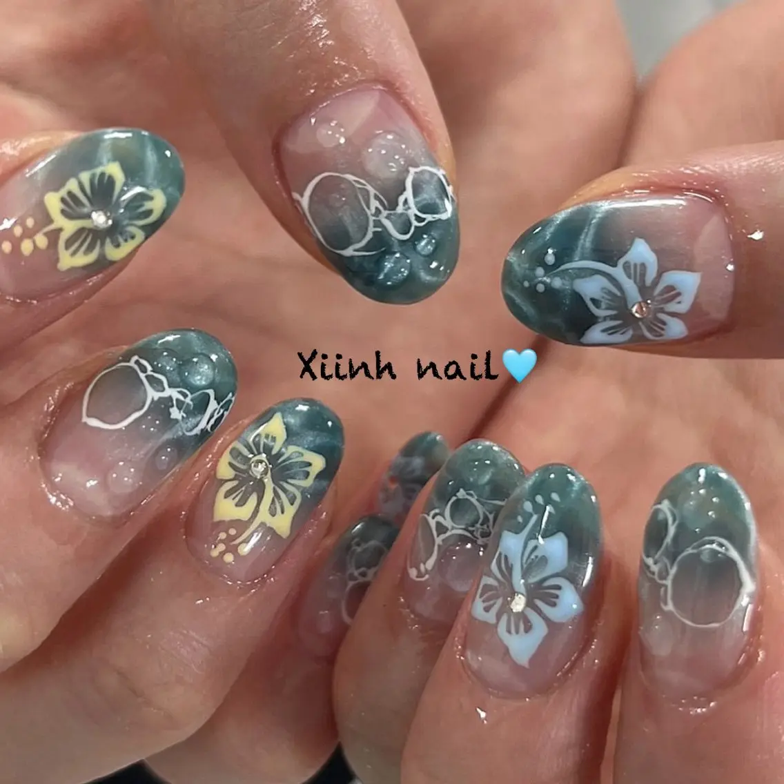 ネイル チークネイル 桜ネイル フットネイル ジェルネイル ハロウィン ハンドネイル XIINH NAIL SALONのネイルデザイン